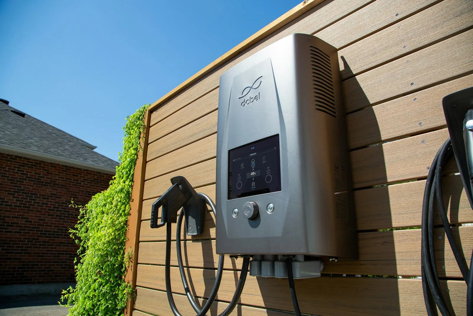 Home EV charger mounted on a Toronto garage wall
